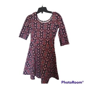 HOLLISTER Girl's Floral Print Flare Dress - Size 8, M